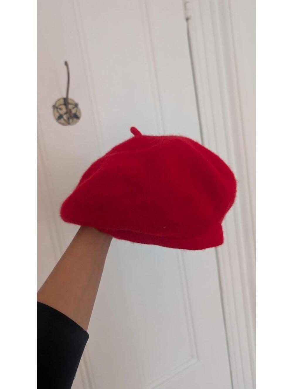 Classic Red Wool Beret Hat
